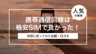 携帯通信回線は格安SIMで良かった！〜口コミと比較〜