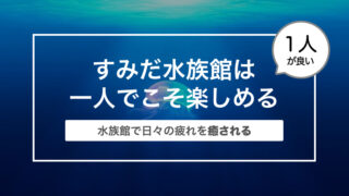 すみだ水族館は一人でこそ楽しめる！〜水族館で日々の疲れを癒される〜